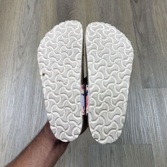 Birkenstock Gizeh Sandals Womens Size 5 EU 36 Navy Floral Narrow Made Germany - Picture 7 of 10